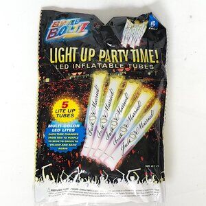 FUN LIGHT UP PARTY TIME JUST MARRIED Light Up Tubes 5 Per Bag SEALED
